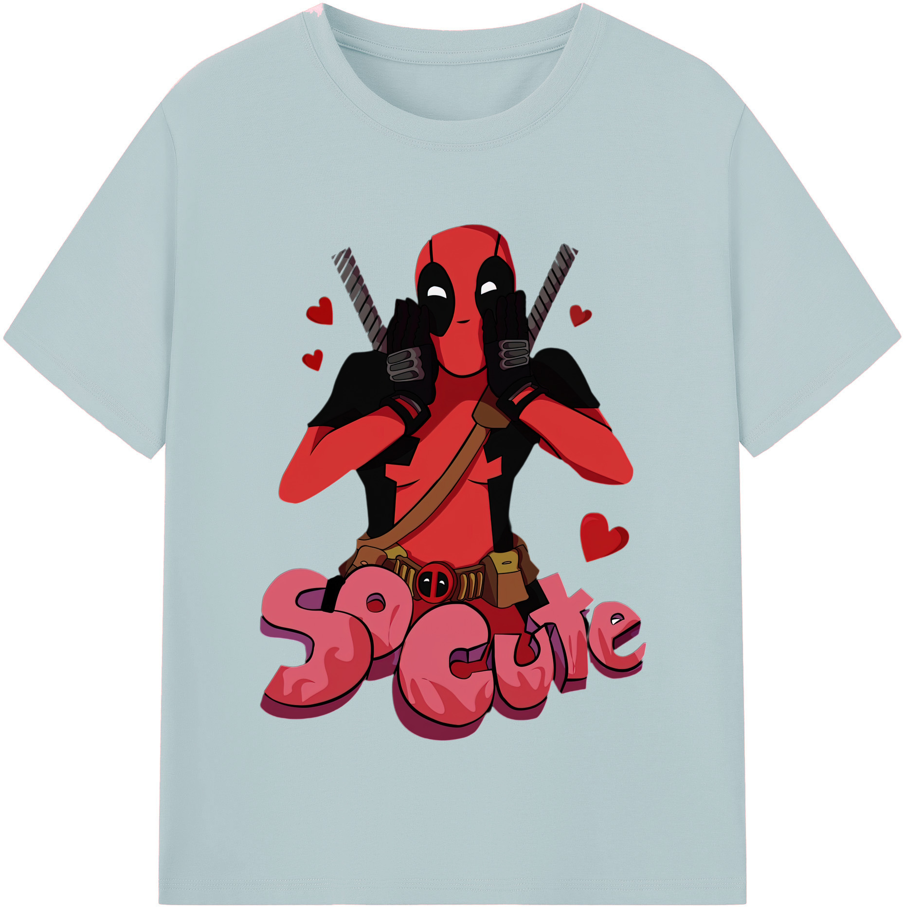 （画像用） Deadpool デッドプール 綿100％半袖Tシャツ（フロントプリント）